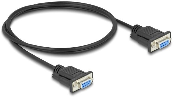 Delock Delock RS-232 Kabel Seriell D-Sub9 Buchse zu Buchse mit schmalem Steckergehäuse 1 m