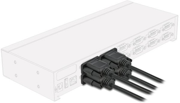 Delock Delock RS-232 Kabel Seriell D-Sub9 Buchse zu Buchse mit schmalem Steckergehäuse 1 m