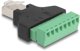 Προσαρμογέας DeLOCK RJ45 αρσενικός > 2 τεμαχίων, μπλοκ σύνδεσης 8 ακίδων 3,81 mm