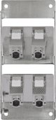 Delock Verteilerkasten 4-Port Cat.6A, Επιτοίχιο Κουτί Δικτύωσης & Ράγας με Keystone Modules