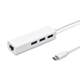 USB Hub ΟΕΜ USB 3.1 Type-C + Network adapter 3 Ports, Λευκό - 12049
