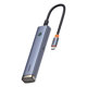 Docking station Baseus UltraJoy, 6 Port, Type-C to 2xUSB 3.0, USB 2.0, Type-C, PD, HDMI, RJ45, Gray - 12070