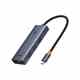 USB hub Baseus UltraJoy, 5 Port, Type-C to 4xUSB 3.0, PD, 0.22m, Gray - 12076