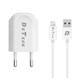 Φορτιστής δικτύου, DeTech, DE-11i, 5V/1A, 220V, Universal, 1 x USB, καλώδιο Lightning, 1.0m, λευκό - 14116