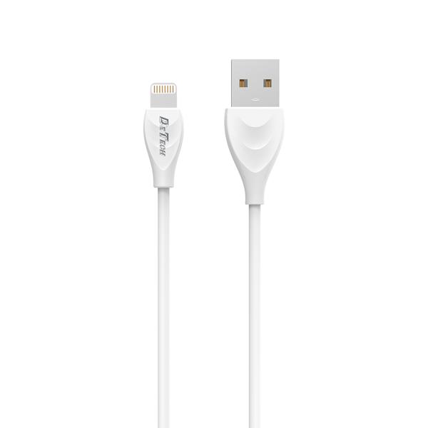 Кαλώδιο δεδομένων DeTech De-24i, Lightning (iPhone 5/6/7 / SE), 1.0m, Λευκό - 14127