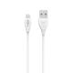 Кαλώδιο δεδομένων DeTech De-24i, Lightning (iPhone 5/6/7 / SE), 1.0m, Λευκό - 14127