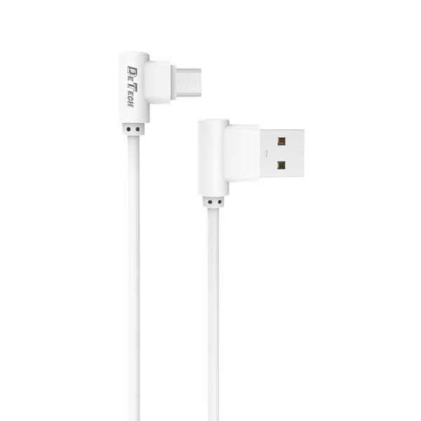 Kαλώδιο δεδομένων DeTech DE-21M, Micro USB, 1.0m, λευκό - 14129