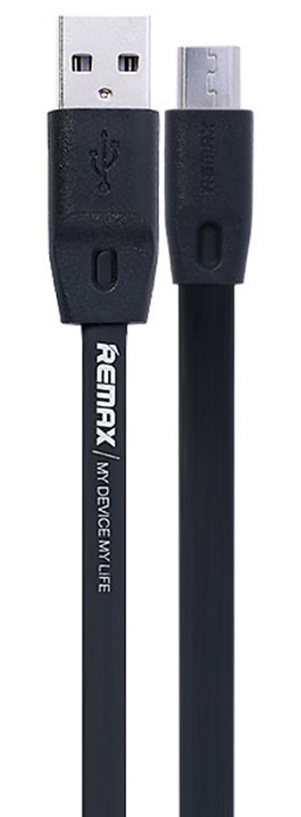 καλώδιο δεδομένων micro USB Flat, Remax Full Speed, 2m, Μαύρο, λευκό - 14350