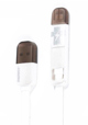 καλώδιο δεδομένων 2 σε 1 micro USB Iphone Lightning, Remax Transformers, 1m, Λευκό - 14363
