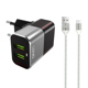 Φορτιστή LDNIO A2206, 5V 2.4A, 2xUSB, με καλώδιο Micro USB, Γκρί - 14739