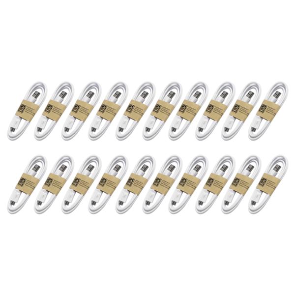Καλώδια δεδομένων No brand, 20τμ, Micro USB, 1.0μ, λευκό - 14856