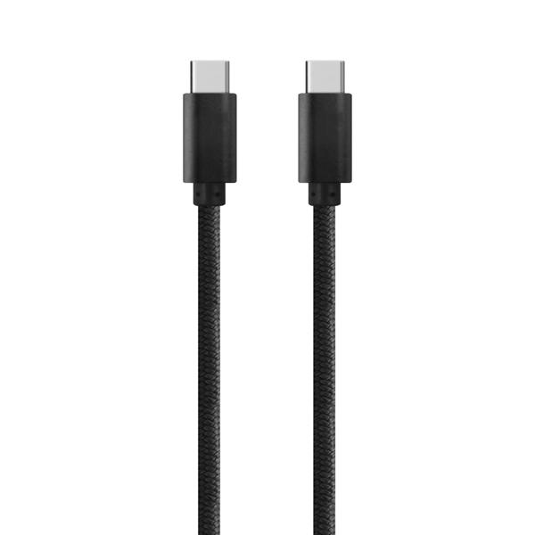 Καλώδιο δεδομένων, DeTech, USB Type-C - USB Type-C 2.0, Braided, 1.0m, Μαυρο - 14966