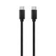 Καλώδιο δεδομένων, DeTech, USB Type-C - USB Type-C 2.0, Braided, 1.0m, Μαυρο - 14966