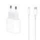 Φορτιστής δικτύου No brand, iPhone 11 Pro, 1xType-C PD, 5V/3.0A, + Καλώδιο Type-C to Lightning, 1.0m, λευκό - 14991