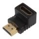 Αντάπτορας HDMI F - HDMI M Γωνία, No brand, Μαύρο - 17121