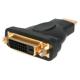 Αντάπτορας HDMI M - DVI 24+1 F, DeTech, Μαύρο - 17163