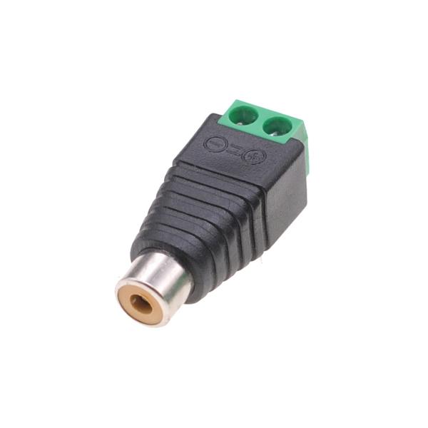 Connector DeTech, RCA F - Screw Terminal, 10pcs., Black - 17176