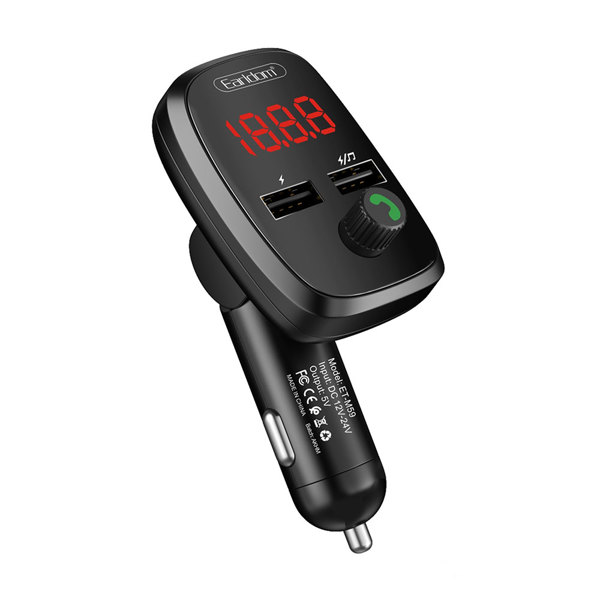Μεταδότης FM Earldom ЕТ-M59, Bluetooth, USB, 5V/2.4A, Μαυρο - 17386