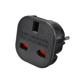 Αντάπτορας No brand BX-9625, UK to EU Schuko, 220V, Υψηλής Ποιότητας, Μαυρο - 17701