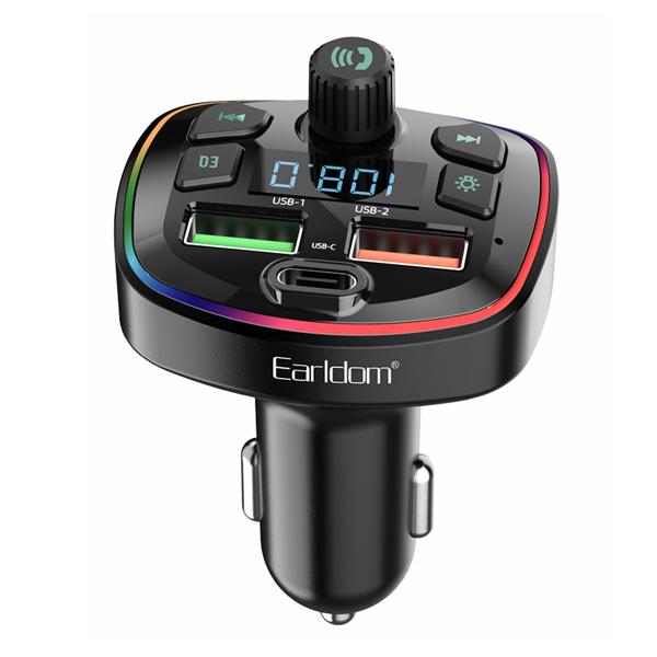Μεταδότης FM Earldom ЕТ-M71, Bluetooth, USB, 3.1A, Μαυρο - 17721