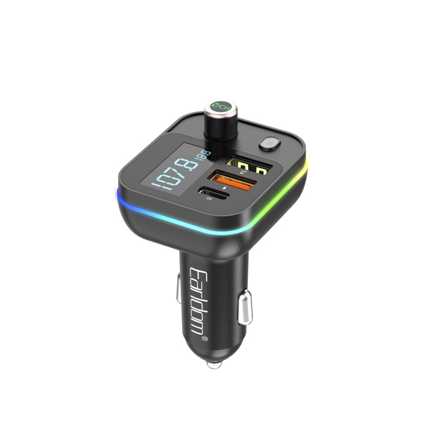 Μεταδότης FM Earldom ЕТ-M87, Bluetooth, USB, Type-C, PD, 3.1A, Μαυρο - 17770