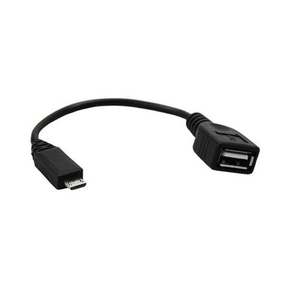 Καλώδιο DeTech USB F - USB Micro, 30сm, Μαύρο -18080