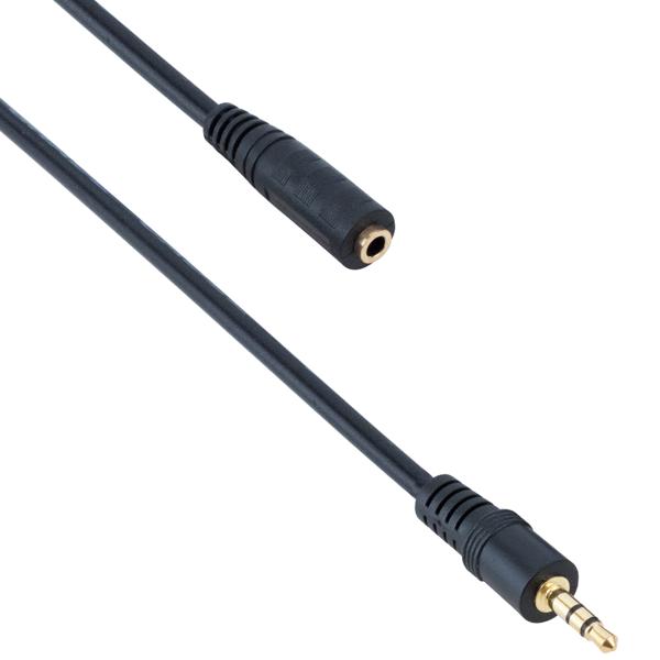 Καλώδιο Ήχου 3.5mm M/F, 3m, DeTech - 18148