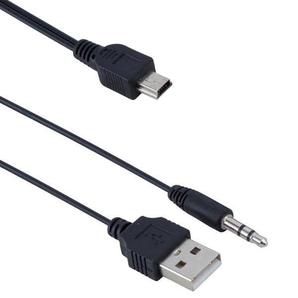 Καλώδιο USB - 3.5mm Ήχου σε mini USB, DeTech - 18213