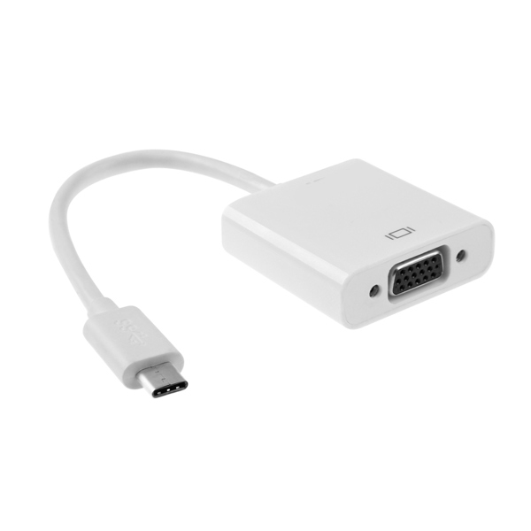Μετατροπέας USB Type-C σε VGA, No brand, Λευκό - 18290