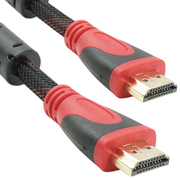 Καλώδιο HDMI Μ/Μ DeTech, 15m, Πλεξούδα και Φερριτή - 18310