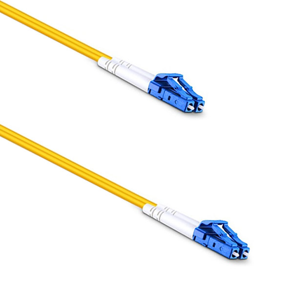 Fiber patch cable DeTech, LC-LC, UPC, Singlemode, Duplex, 5.0m, Yellow - 18331