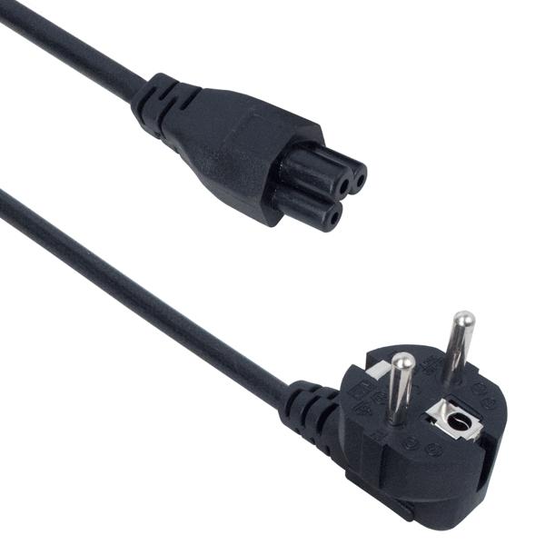 Καλώδιο Ρεύματος DeTech, Για Laptop, CEE 7/7 - IEC C5, 150pcs., 1.5m - 18362