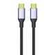 Kαλώδιο DeTech, Type-C - Type-C, 100W, 4K, 20GB/s, PD, 2.0m, Μαυρο - 18383