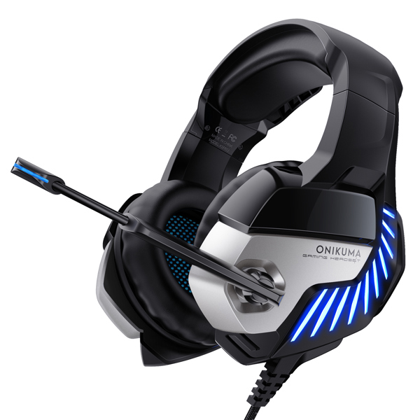 Ακουστικά Onikuma K5 Pro, Για PC, Μικρόφωνο, 3.5mm, USB, Μαύρο - 20686