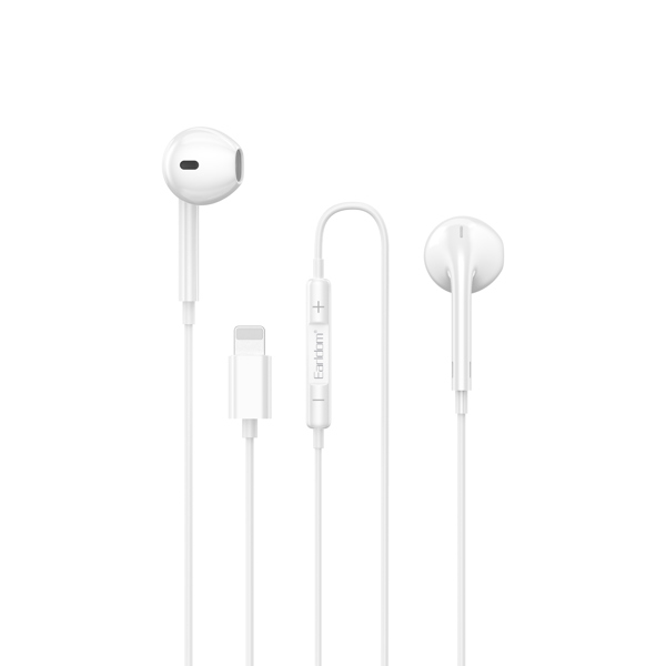 Earphones  Earldom ET-E69, Lightning, Microphone, White - 20748