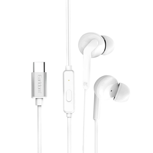 Earphones Earldom ET-E71, Type-C, Microphone, White - 20751