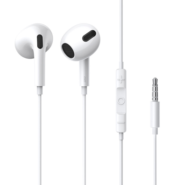 Mobile earphones Baseus Encok H17, Microphone, White - 20762