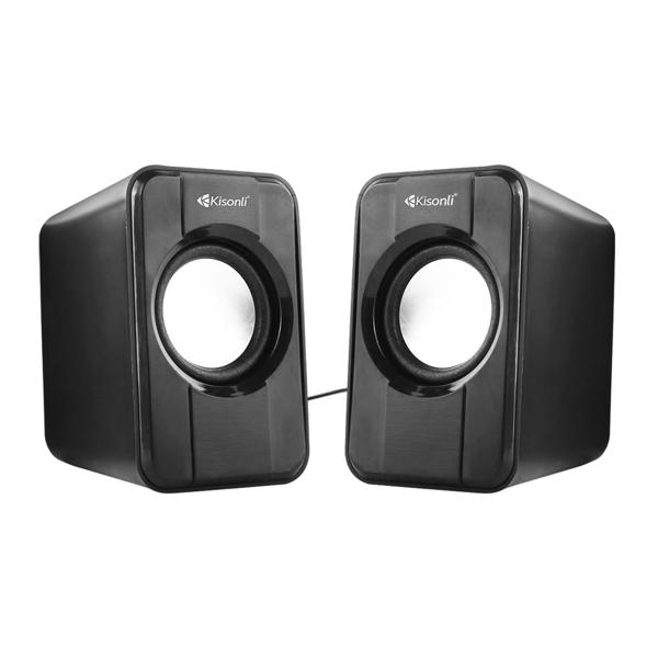 Ηχεία Kisonli S-444, 2x3W USB,  Μαύρο - 22060