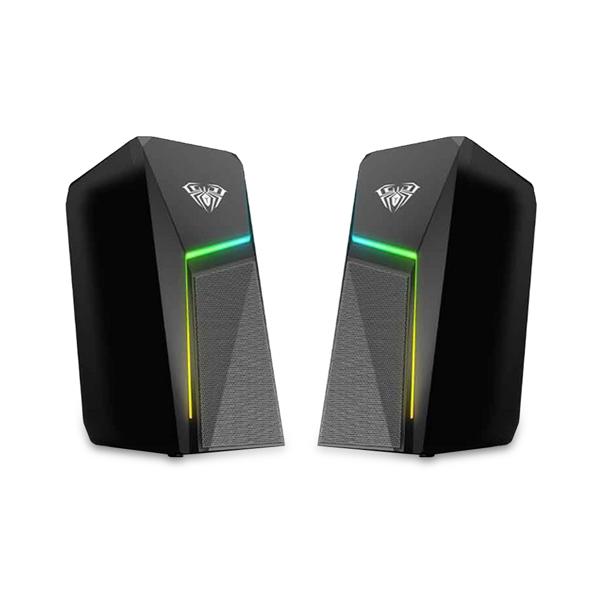 Ηχεία Aula N-521, 2x3W, USB, RGB, Μαυρο - 22181