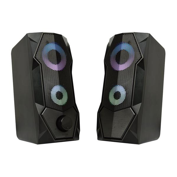 Ηχεία Aula N-301, 2x3W, USB, RGB, Μαυρο - 22185