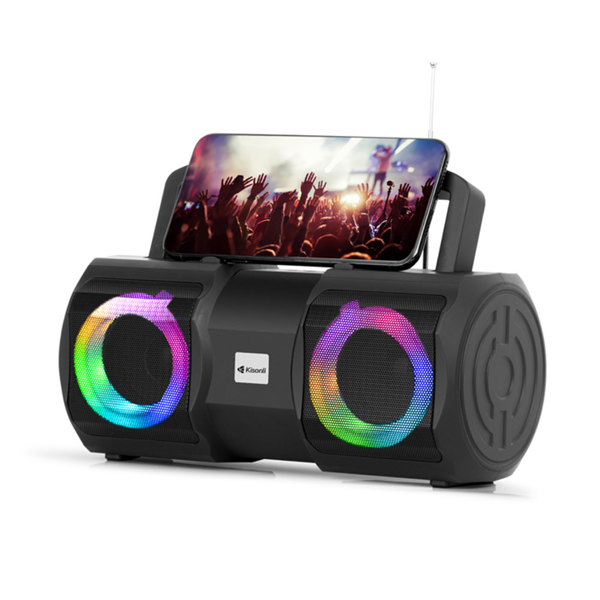 Ηχεἰο Kisonli K1, Bluetooth, USB, SD, FM, AUX, Μαυρο - 22262