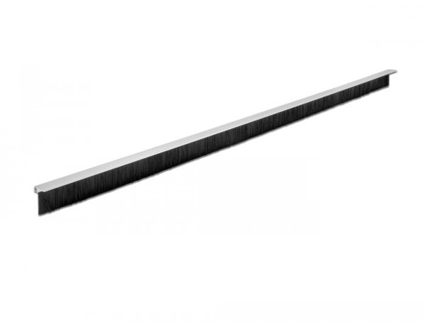 DeLOCK Brush strip 40 mm with aluminium profile angled - length 1 m, Black, Aluminium, Plastic, Rectangular, 1000 mm, 40 mm, China