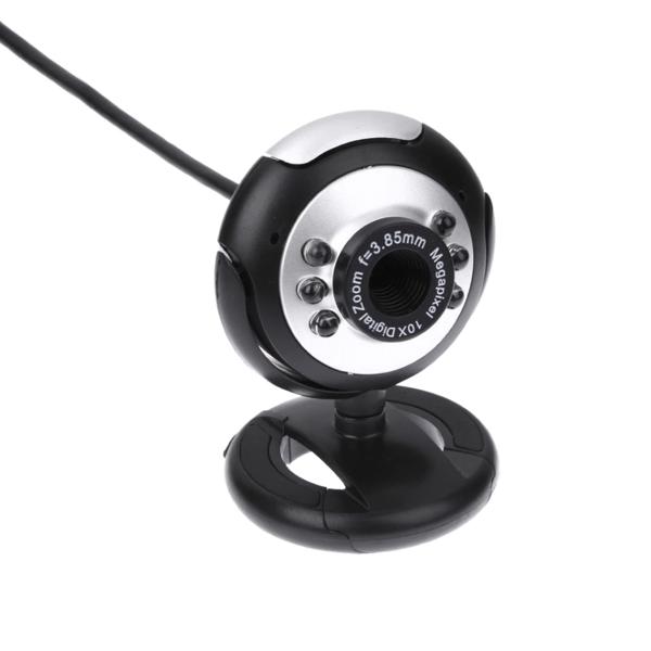 Webcam No brand W6, Microphone, 480p, Μαύρο - 3038