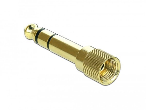 DeLOCK 66390 προσαρμογέας καλωδίων 3.5 mm σε 6.35 mm, Χρυσό