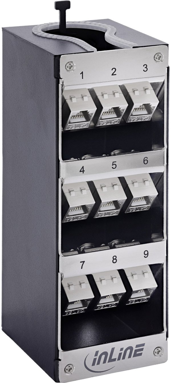 Delock Verteilerkasten 9-Port Cat.6A, Επιτοίχιο Patch Panel με Keystone Modules