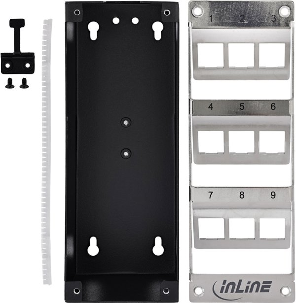 Delock Verteilerkasten 9-Port Cat.6A, Επιτοίχιο Patch Panel με Keystone Modules
