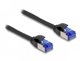 Delock Καλώδιο Δικτύου Cat 6a S/FTP RJ-45, 2m, Χωρίς Γάντζο - Μαύρο