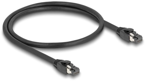 Delock Kabel sieciowy RJ45 Cat.8.1 S/FTP 50 cm do 40 Gbps czarny