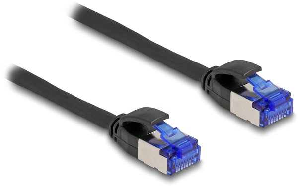 Delock Καλώδιο Δικτύου Patch RJ-45 S/FTP Cat 6a, 3m, Χωρίς Άγκιστρο, Μαύρο