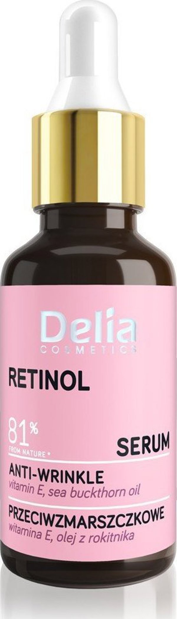 Delia Ρετινόλη Αντιρυτιδικός Ορός Προσώπου, Λαιμού και Ντεκολτέ, 81% Φυσικά Συστατικά, 30ml